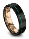 6mm Black Line Wedding Her and Boyfriend Tungsten Wedding Rings Sets Rings - Charming Jewelers