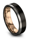 Man Wedding Bands Sets Black Ladies Tungsten Carbide Wedding Ring Black Simple - Charming Jewelers