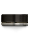Brushed Black Wedding Band for Lady Fancy Wedding Rings Black Rings Sets Mens - Charming Jewelers