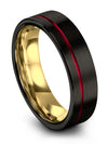 Wedding Sets Husband and Wife Wedding Band Tungsten Carbide Black Bands Plain - Charming Jewelers