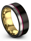 Brushed Tungsten Promise Band Matching Wedding Band for Couples Tungsten Woman - Charming Jewelers