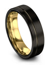 Black Wedding Rings Custom Men&#39;s Tungsten Wedding Bands Sets Black Gunmetal 6mm - Charming Jewelers