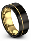 Womans Wedding Ring Engraved Tungsten Carbide Rings for Couples Small Black - Charming Jewelers