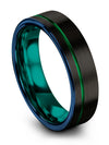 Woman Wedding Band Black Plated Tungsten Ring for Male Engravable Set of Black - Charming Jewelers