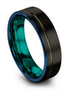 Womans Wedding Ring Engravable Mens Band Black Tungsten Muslim Rings 7 Year - Charming Jewelers
