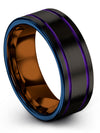 Black Tungsten Wedding Ring for Ladies Tungsten Wedding