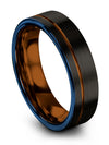 Promise Band Sets for Boyfriend and Her Black Men Black Tungsten Wedding Ring - Charming Jewelers