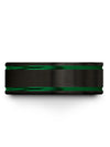 Set Wedding Ring Common Bands Black Green Bands Womans Anniversary Jewelry - Charming Jewelers