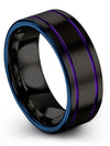 Perfect Anniversary Band Engraved Tungsten Carbide Rings Brushed Black Ring - Charming Jewelers