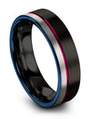Black Wedding Bands for Couples Tungsten Ring for Male and Men Sets Engagement - Charming Jewelers