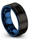 Wedding Black Band Set Tungsten Promise Band for Mens Black Bands Engagement - Charming Jewelers