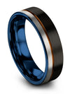 Wedding Rings Black for Lady Tungsten Carbide Black Copper