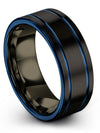 Womans Man Wedding Band Tungsten Band for Guys Engravable I Promise Rings Gift - Charming Jewelers