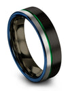 Wedding Ring for Man Flat Cut Tungsten Men&#39;s Wedding Ring Engraved Black Bands - Charming Jewelers