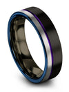 Wedding Set Band for Guys Tungsten Rings for Male Flat Jewelry Set Guy Promise - Charming Jewelers