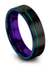 Black and Black Wedding Rings Tungsten Promise Rings for Him 6mm 9th and Black - Charming Jewelers