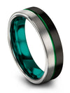 Black Lady Wedding Rings Tungsten Wife and Wife Tungsten Wedding Band Hippy - Charming Jewelers