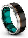 Woman Wedding Rings Two Tone Tungsten Band for Ladies Flat Black Love Bands - Charming Jewelers