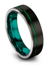 Carbide Tungsten Wedding Bands for Guys Black Tungsten Rings for Female 6mm 8th - Charming Jewelers