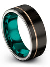 Black Wedding Ring Bands Guy Rings with Tungsten Black Jewelry for Men Bands - Charming Jewelers