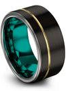 Promise Band Black Tungsten Carbide Rare Wedding Rings