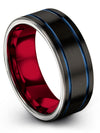 8mm Thirty Fifth Anniversary Ring for Male Tungsten Promise Band for Womans - Charming Jewelers