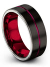 Black Woman&#39;s Wedding Band Set Tungsten Band for Couples Black Tungsten Ring - Charming Jewelers