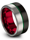 Engagement Ladies Wedding Rings Set Men Black Wedding Rings Tungsten Set of - Charming Jewelers