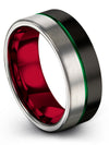 Tungsten Wedding Bands for Guy Dainty Band Black Jewelry Set for Male - Charming Jewelers