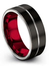 Couple Wedding Bands Female Engraved Tungsten Ring Alternative Engagement Guys - Charming Jewelers