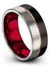 Black Matching Anniversary Ring for Couples Tungsten Black Wedding Ring I Love - Charming Jewelers