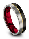 Black Plated Lady Wedding Band Tungsten Black Wedding Ring for Womans Black - Charming Jewelers