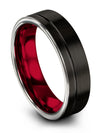 Wedding Band for Male Tungsten Black Tungsten Carbide Engraved Band 6mm Eigth - Charming Jewelers