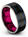 Woman&#39;s Matte Wedding Ring Tungsten Ring Matte Unique Engagement Male Bands - Charming Jewelers