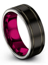 Tungsten Matching Wedding Band for Couples Exclusive Tungsten Rings Husband - Charming Jewelers