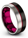 Black Wedding Engagement Lady Ring Tungsten Wedding Rings Woman&#39;s Engraved - Charming Jewelers