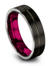 Matching Black Wedding Bands 6mm Tungsten Carbide Ring