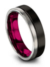 Black Wedding Ring Tungsten Ring for Female 6mm Custom Rings for Woman&#39;s Birth - Charming Jewelers