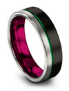 Woman Wedding Band Sets Black Tungsten Promise Bands Marry Rings for Couples - Charming Jewelers
