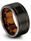Womans Black Tungsten Promise Rings Engraved Tungsten Bands for Woman&#39;s Black - Charming Jewelers