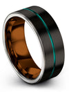Groove Wedding Bands Woman Tungsten Rings Wedding Set Black Plated Jewelry Mens - Charming Jewelers