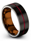 Man 8mm Wedding Rings Black Tungsten Ladies Wedding Ring Black Jewelry Ladies - Charming Jewelers