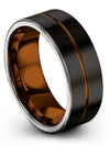 Wedding Ring Black Tungsten Carbide Black Tungsten Rings 8mm Engagement Womans - Charming Jewelers