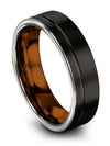 Promise Ring Band Black Womans Wedding Rings Tungsten Couple Rings Christmas - Charming Jewelers