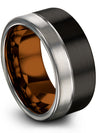 Simple Wedding Bands for Male Black Men Wedding Bands Tungsten Couples Promise - Charming Jewelers