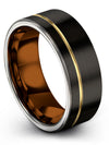 Brushed Tungsten Promise Band Tungsten Black Bands 8mm