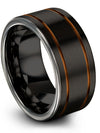 Boyfriend and Her Tungsten Wedding Ring Sets Tungsten I Love You Bands Black - Charming Jewelers