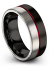 Tungsten Anniversary Band Sets Tungsten Band Black Womans Band Engraved - Charming Jewelers