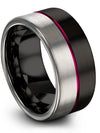 Groove Anniversary Band Womans Tungsten Engagement Man Bands for Couple - Charming Jewelers