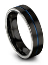 Black Matching Wedding Ring Tungsten Couples Ring Her and His Bands Set 6mm - Charming Jewelers